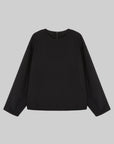 Fleece-Lined Wool Long-Sleeve Top