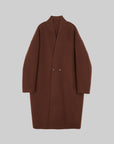 Overlap-Collar Wool Coat