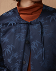 Bamboo Leaf Quilted Cotton-Silk Jacket