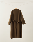 Manteau ceinturé en laine et cachemire