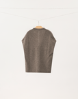 Yak Wool Blend V-Neck Knit Top