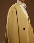 Short Double-Faced Wool Coat