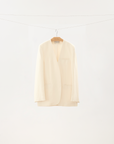 Minimalist Collarless Linen Blazer