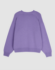 Relaxed Shoulder Cashmere-Wool Crewneck Sweater