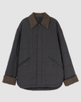 Lightweight Wool-Trim Quilted Jacket