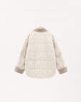 Lightweight Wool-Trim Quilted Jacket