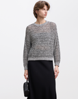 Textured Paper-Yarn Knit Sweater
