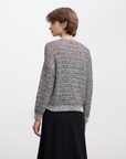 Textured Paper-Yarn Knit Sweater