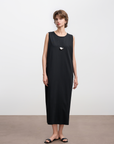 Minimal Sleeveless Cotton Maxi Dress