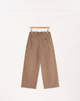 Cotton-Cashmere Wide Leg Trousers