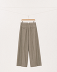 Modern Tailored Wool Wide-Leg Trousers
