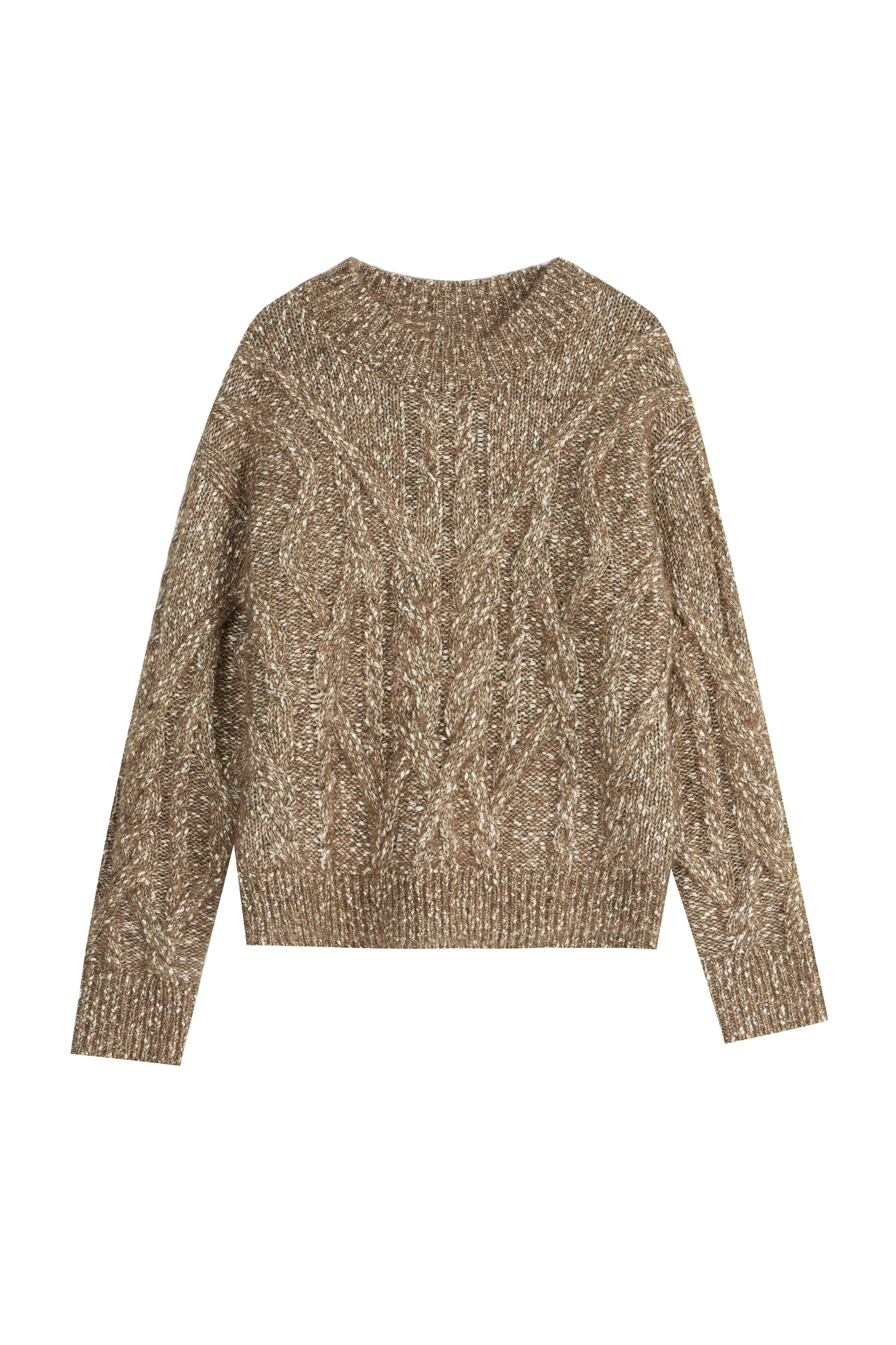 Cable-Knit Crewneck Sweater