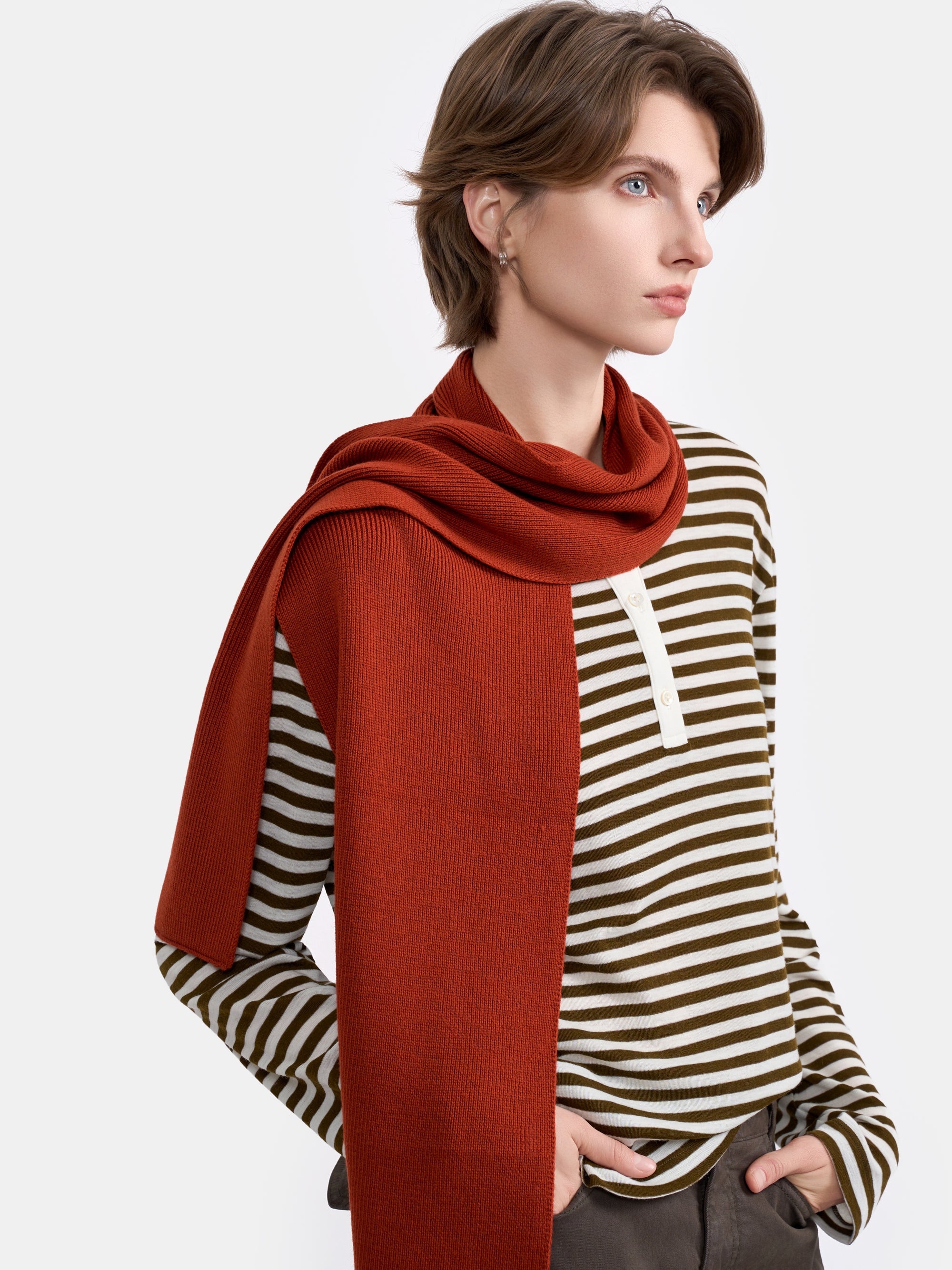 Minimalist Pure Wool Scarf