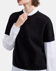 Pure Wool Short-Sleeve Knit T-Shirt