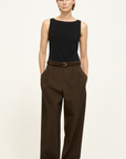 Fine Wool Blend Tailored Trousers