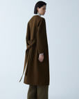 Manteau ceinturé en laine et cachemire