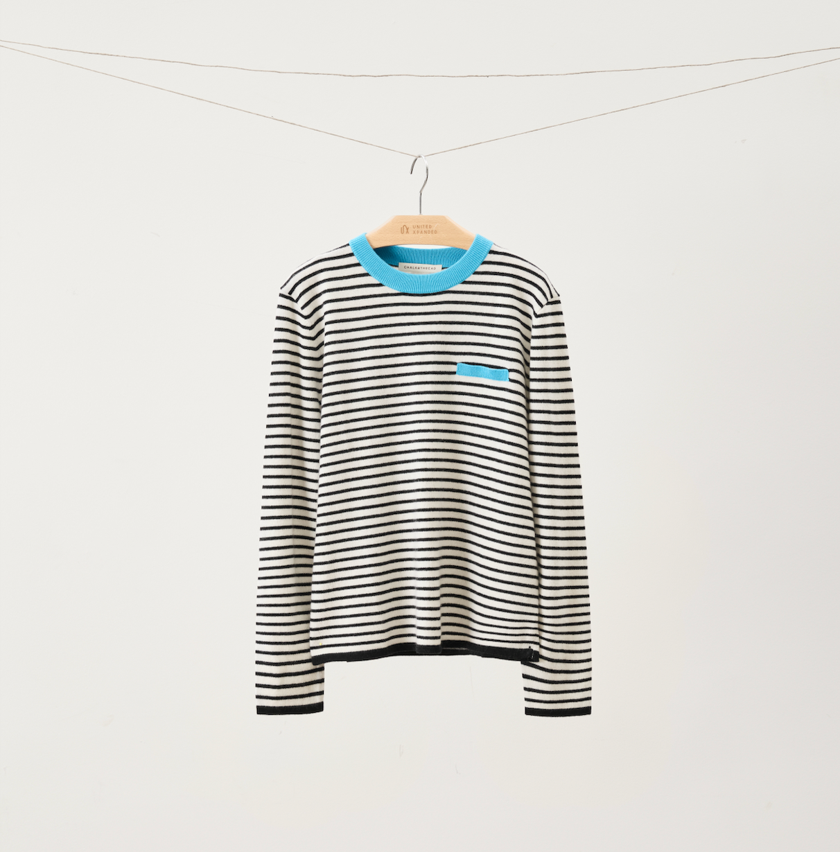Contrast Collar Striped Wool-Cashmere Sweater