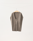 Yak Wool Blend V-Neck Knit Top
