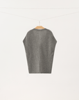Yak Wool Blend V-Neck Knit Top
