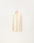 Minimalist Collarless Linen Blazer