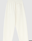 White Stretch Cotton-Blend Trousers