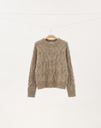 Cable-Knit Crewneck Sweater