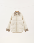 Lightweight Wool-Trim Quilted Jacket