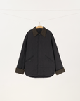 Lightweight Wool-Trim Quilted Jacket