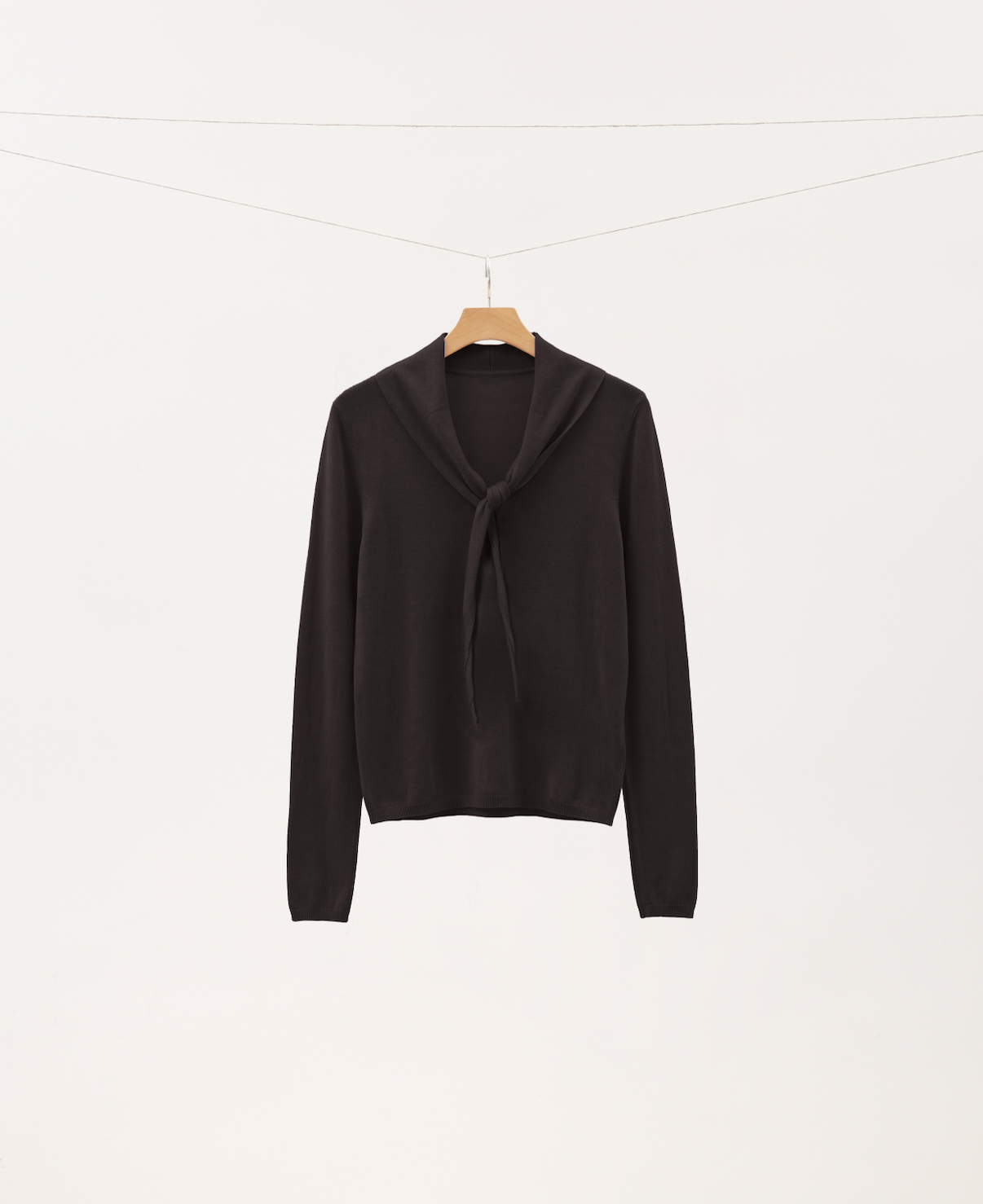 The Sculptural Scarf-Neck Sweater