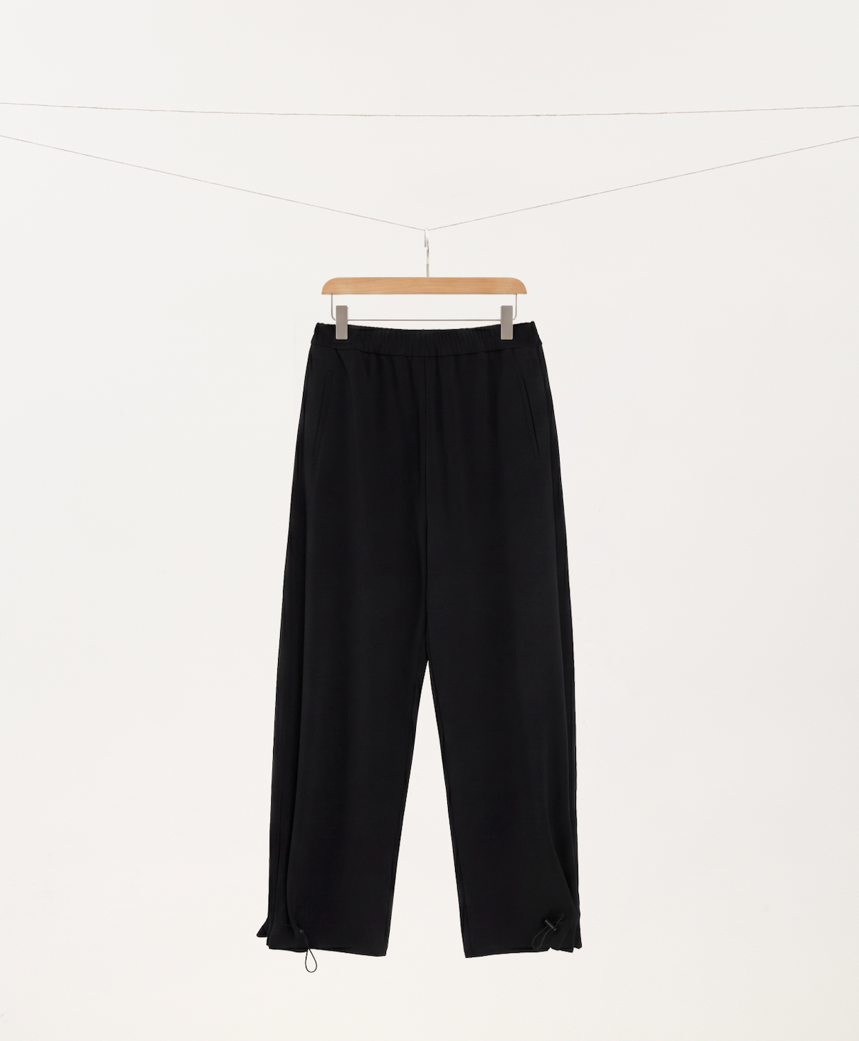 Elastic Waist Tapered Pants