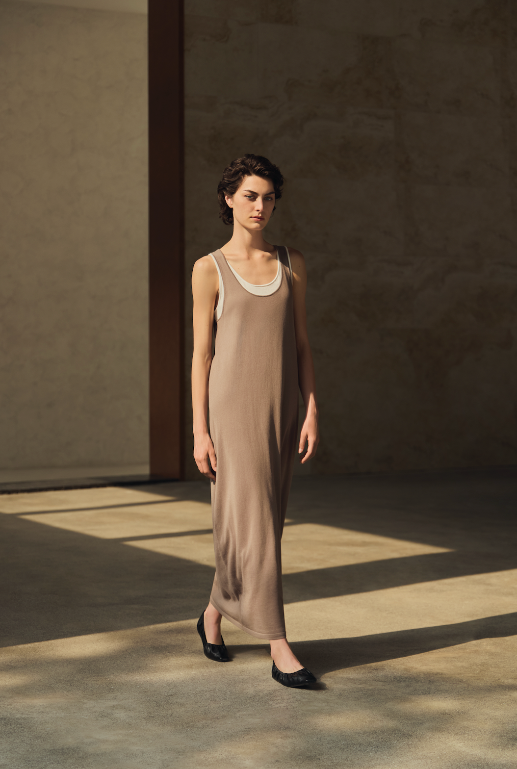 Layered Cotton Blend Two-Piece Dress