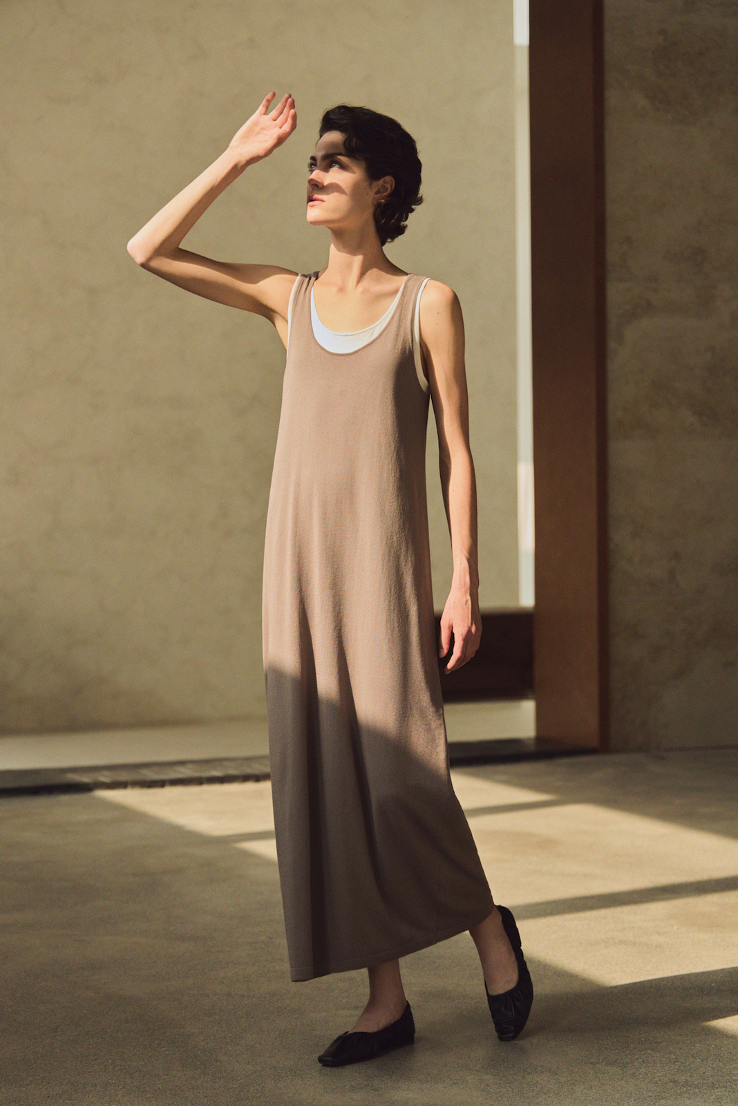 Layered Cotton Blend Two-Piece Dress