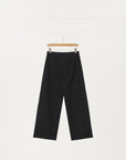 Cotton Wide-Leg Tailored Trousers