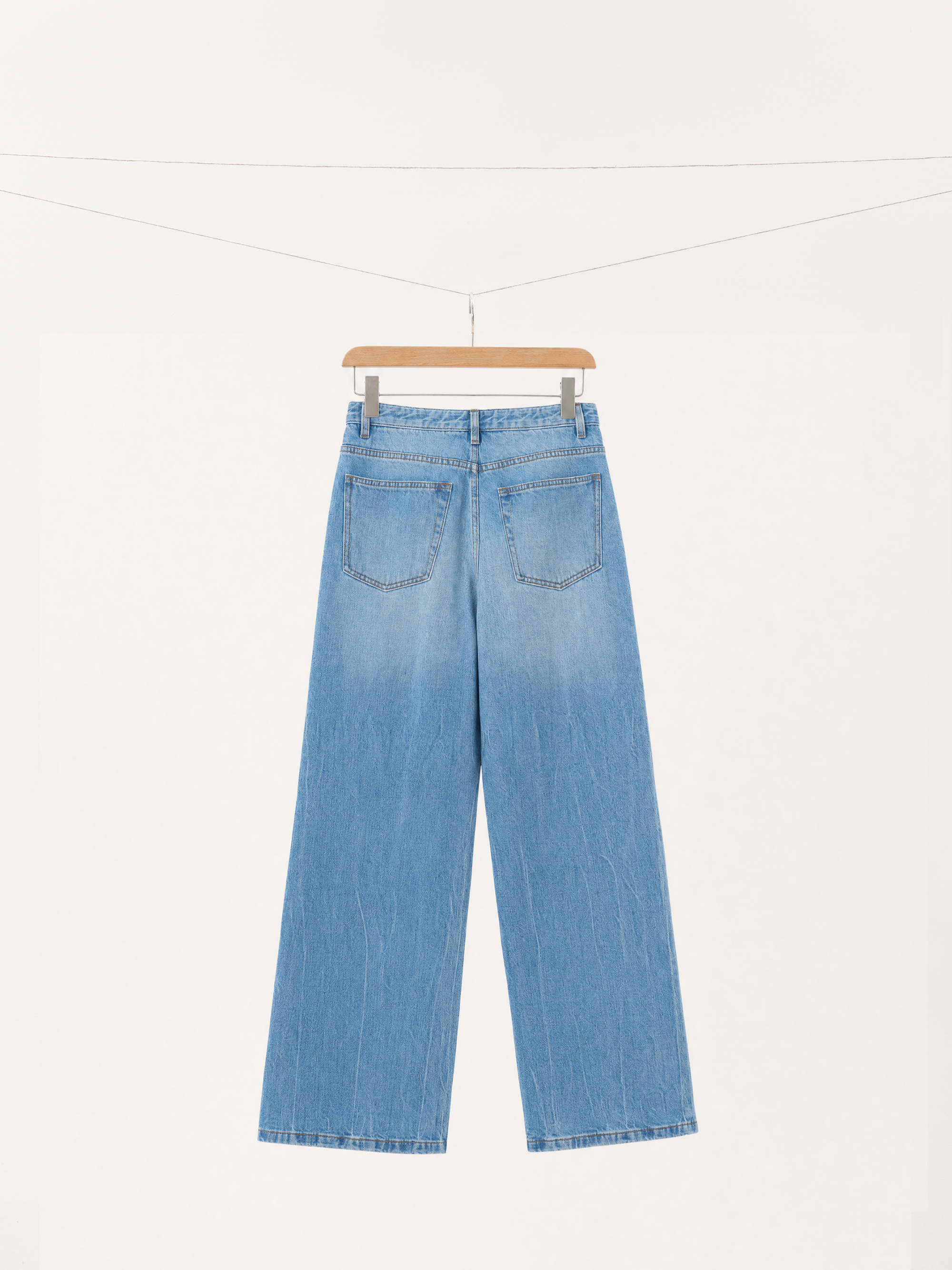 Okayama Slub Denim Wide Leg Jeans