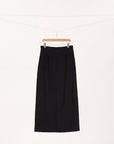 100% Wool Straight Midi Skirt with Silk Lining