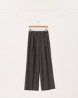 Relaxed Pure Wool Drawstring Trousers