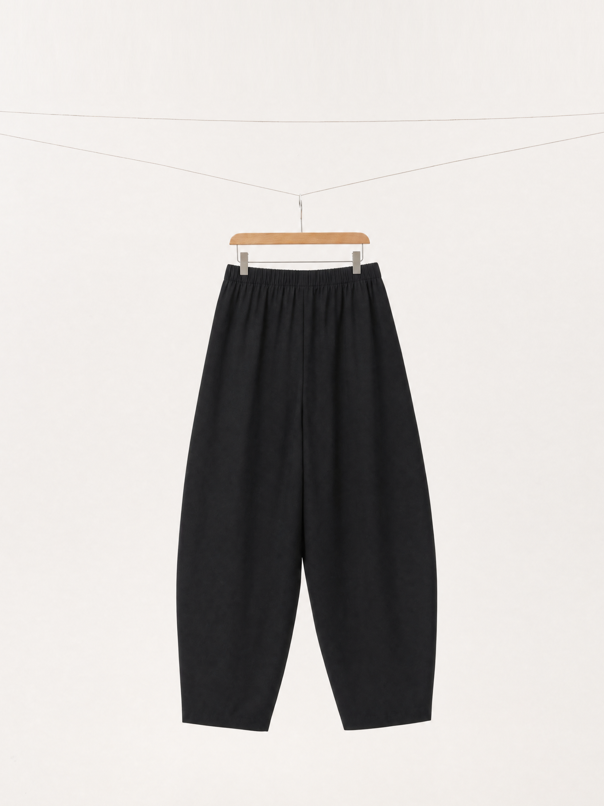 Pure Wool Barrel Leg Trousers