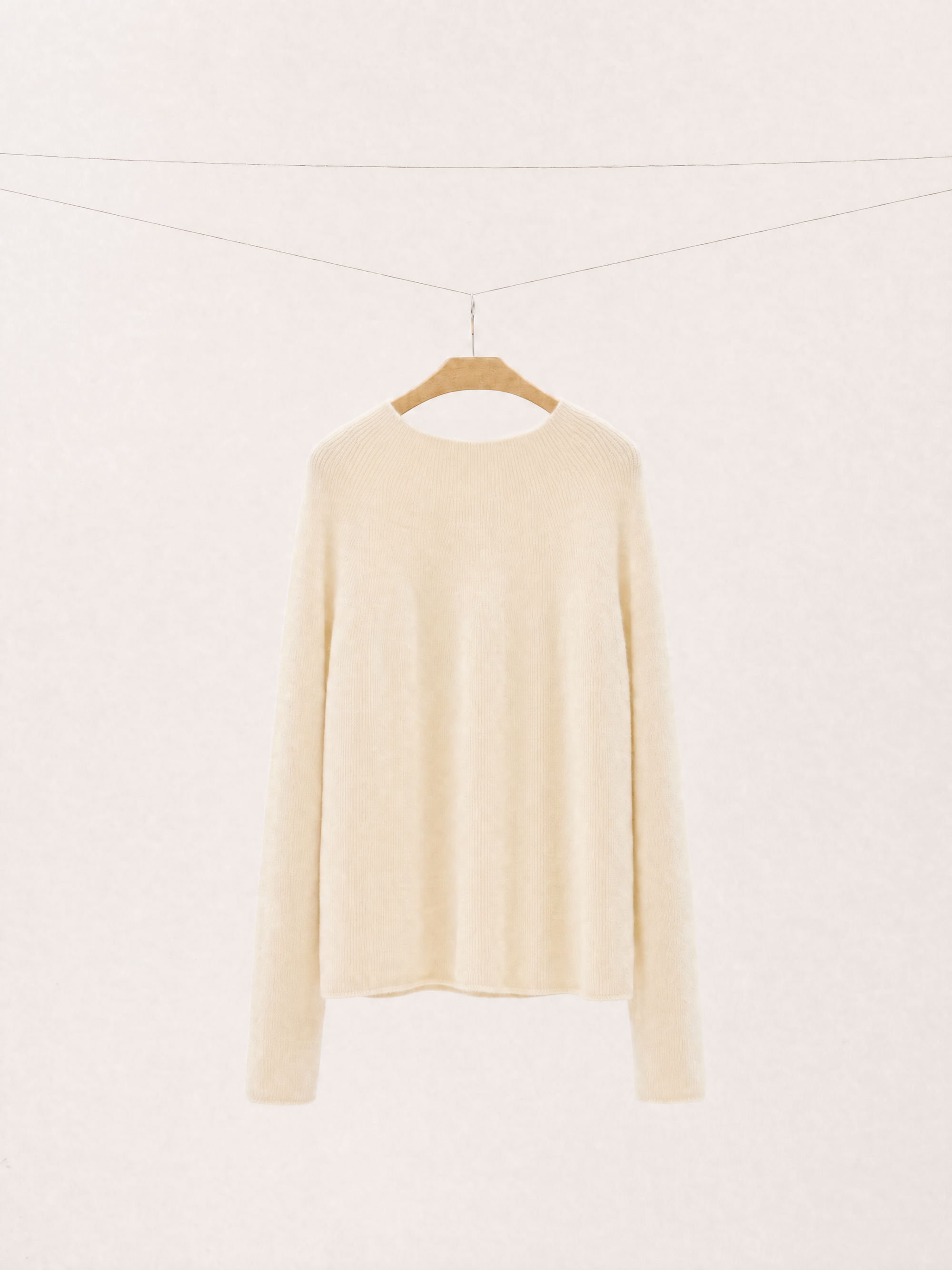 Cashmere Silk Roll Edge Sweater