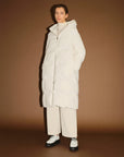 High-Neck Hooded Long Down Jacket